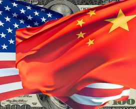 Флаги США и Китая Флаги США и Китая0